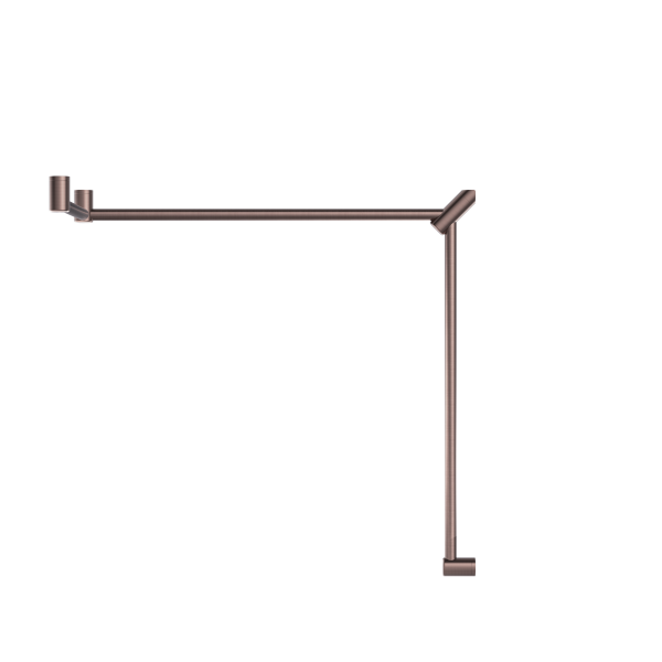 MECCA CARE 32MM DDA TOILET GRAB RAIL SET 90 DEGREE CONTINUOUS 600X1065X1025MM BRUSHED BRONZE (NRCR3290cBZ)