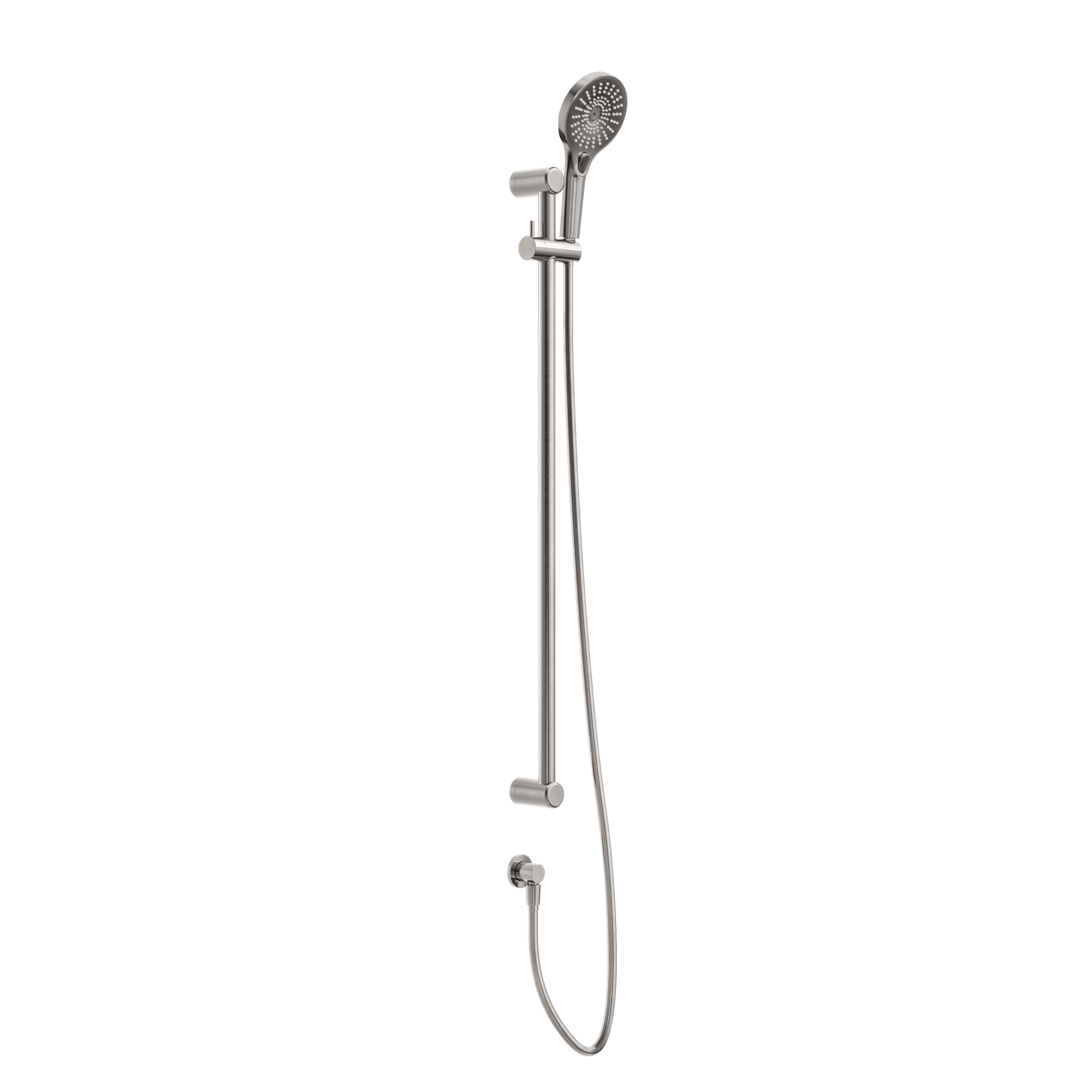 MECCA CARE 25MM GRAB RAIL AND ADJUSTABLE SHOWER RAIL SET 900MM BRUSHED NICKEL (NRCS004BN)