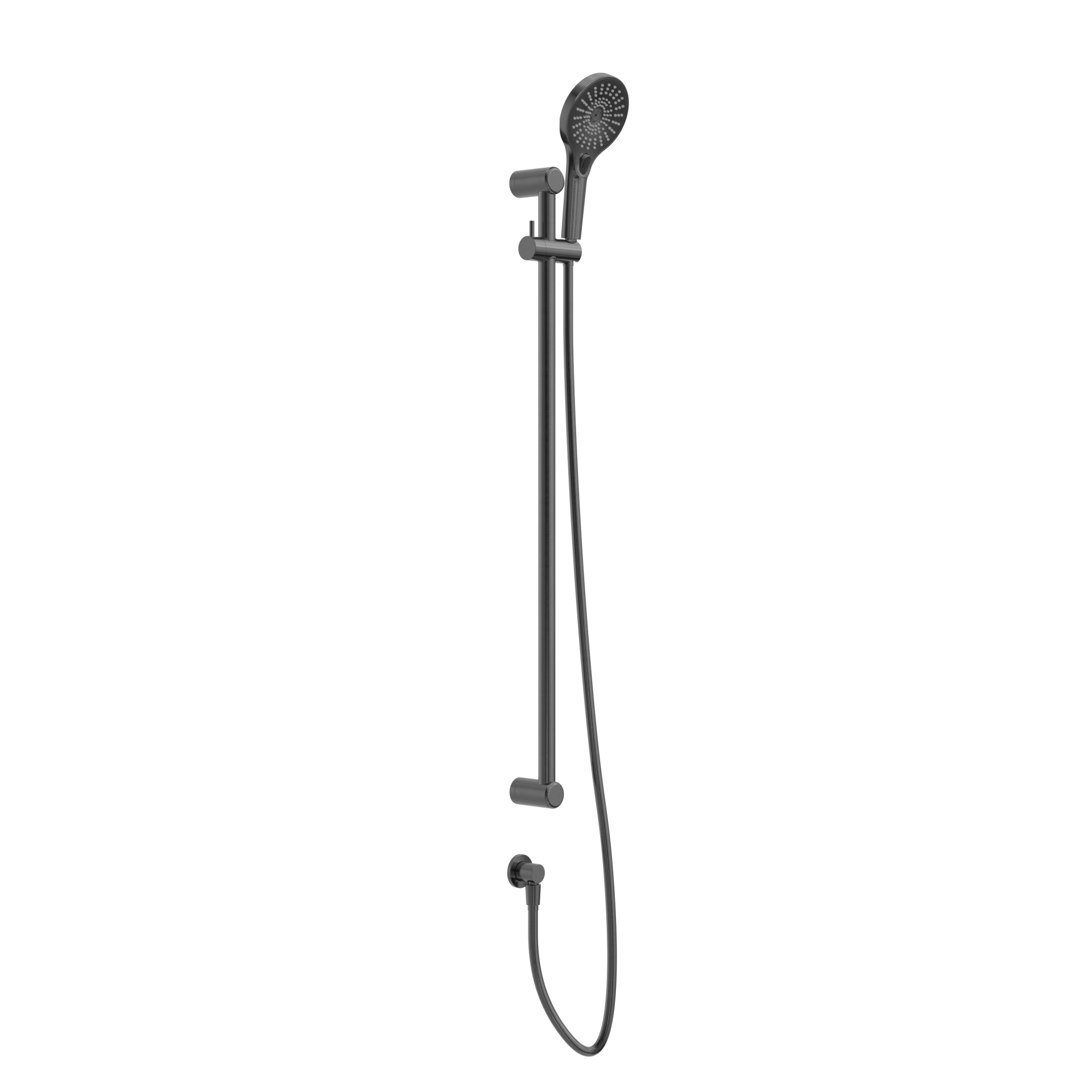 MECCA CARE 25MM GRAB RAIL AND ADJUSTABLE SHOWER RAIL SET 900MM GUN METAL (NRCS004GM)