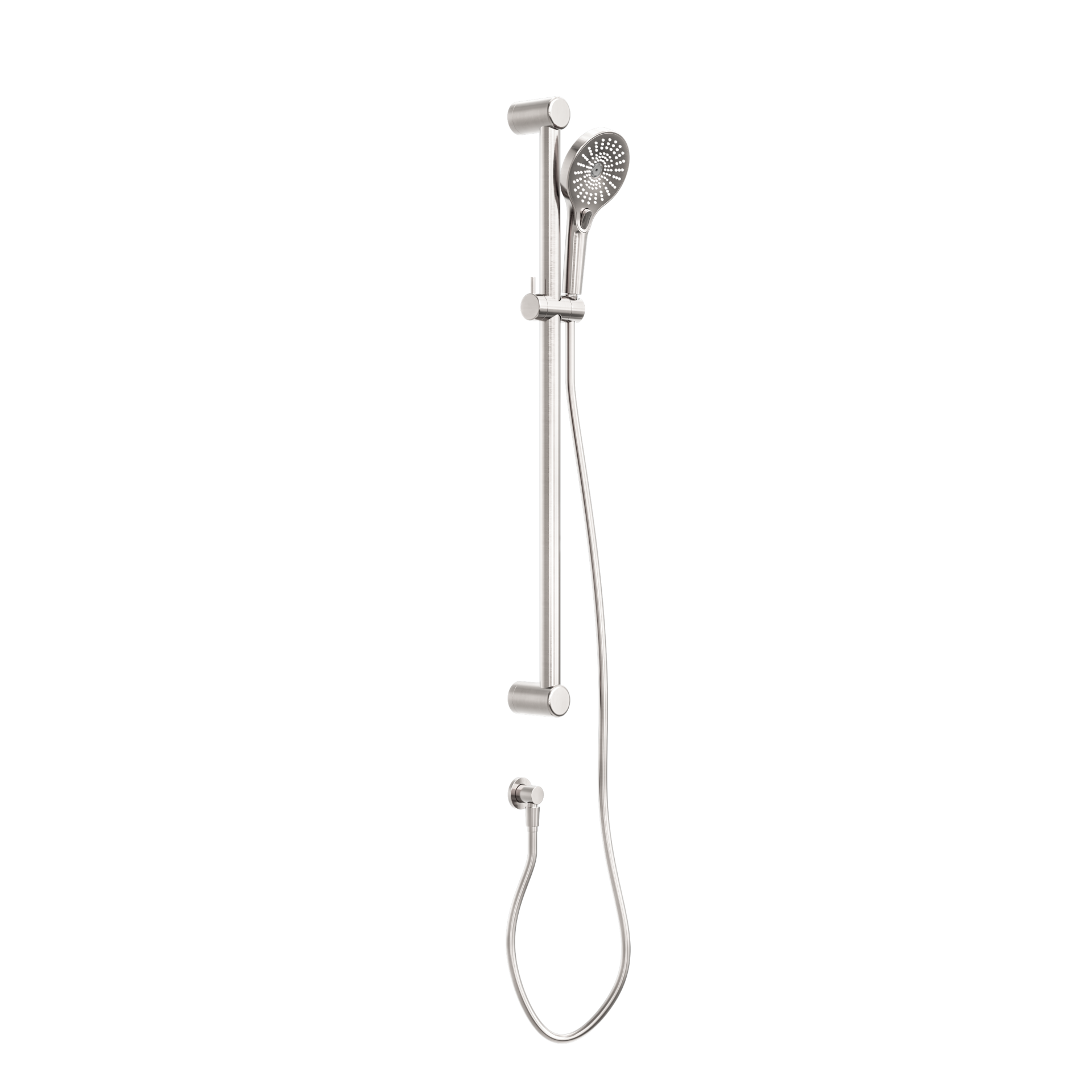 MECCA CARE 32MM GRAB RAIL AND ADJUSTABLE SHOWER RAIL SET 900MM BRUSHED NICKEL (NRCS005BN)