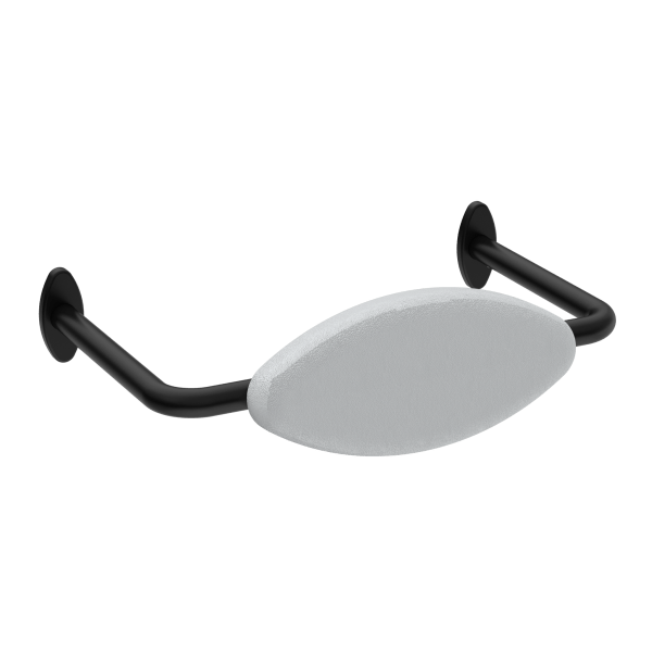 MECCA CARE  DDA TOILET BACKREST MATTE BLACK (NRCR0001MB)