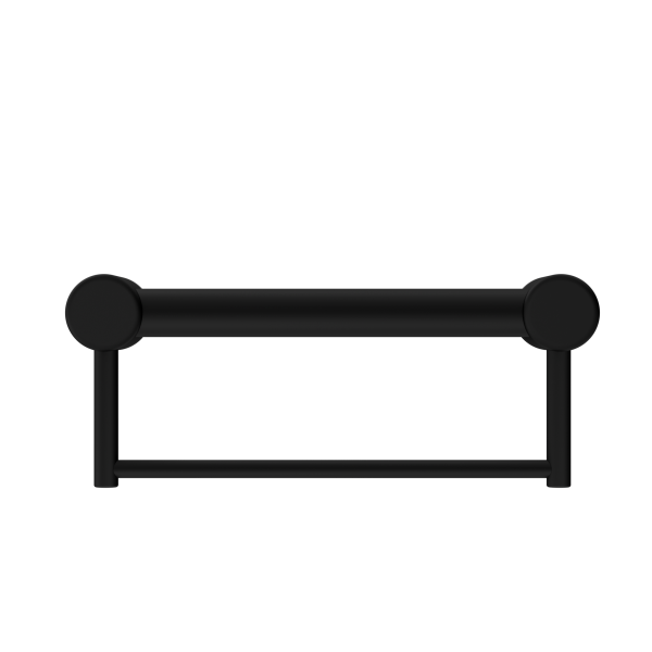MECCA CARE 32MM GRAB RAIL WITH TOWEL HOLDER 300MM MATTE BLACK (NRCR3212bMB)