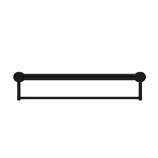 MECCA CARE 32MM GRAB RAIL WITH TOWEL HOLDER 600MM MATTE BLACK (NRCR3224BMB)