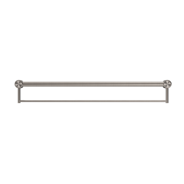 MECCA CARE 32MM GRAB RAIL WITH TOWEL HOLDER 900MM BRUSHED NICKEL (NRCR3230BBN)