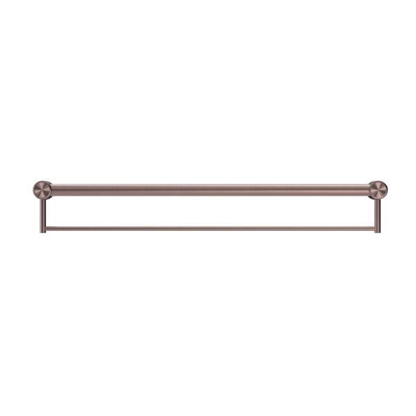MECCA CARE 32MM GRAB RAIL WITH TOWEL HOLDER 900MM BRUSHED BRONZE (NRCR3230BBZ)