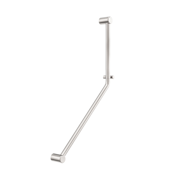 MECCA CARE 32MM AMBULANT 45 DEGREE BENT TUBE GRAB RAIL 450X650MM BRUSHED NICKEL (NRCR3245dBN)