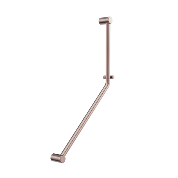 MECCA CARE 32MM AMBULANT 45 DEGREE BENT TUBE GRAB RAIL 450X650MM BRUSHED BRONZE (NRCR3245dBZ)