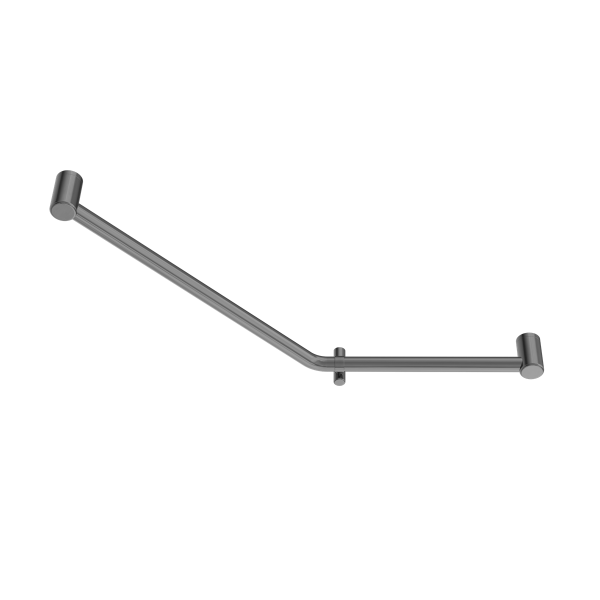 MECCA CARE 32MM AMBULANT 45 DEGREE BENT TUBE GRAB RAIL 450X650MM GUN METAL (NRCR3245dGM)