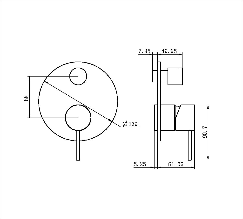 MECCA SHOWER MIXER WITH DIVERTOR TRIM KITS ONLY BRUSHED BRONZE (NR221911atBZ)