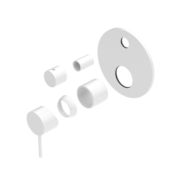 MECCA SHOWER MIXER WITH DIVERTOR TRIM KITS ONLY MATTE WHITE (NR221911atMW)