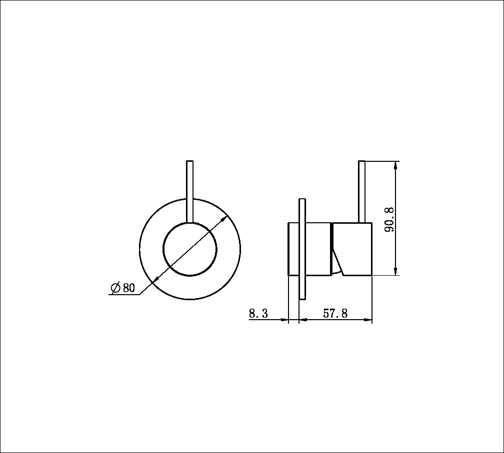 MECCA SHOWER MIXER HANDLE UP TRIM KITS ONLY CHROME (NR221911btCH)
