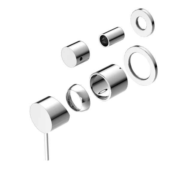 MECCA SHOWER MIXER WITH DIVERTOR SEPARATE BACK PLATE TRIM KITS ONLY CHROME (NR221911stCH)