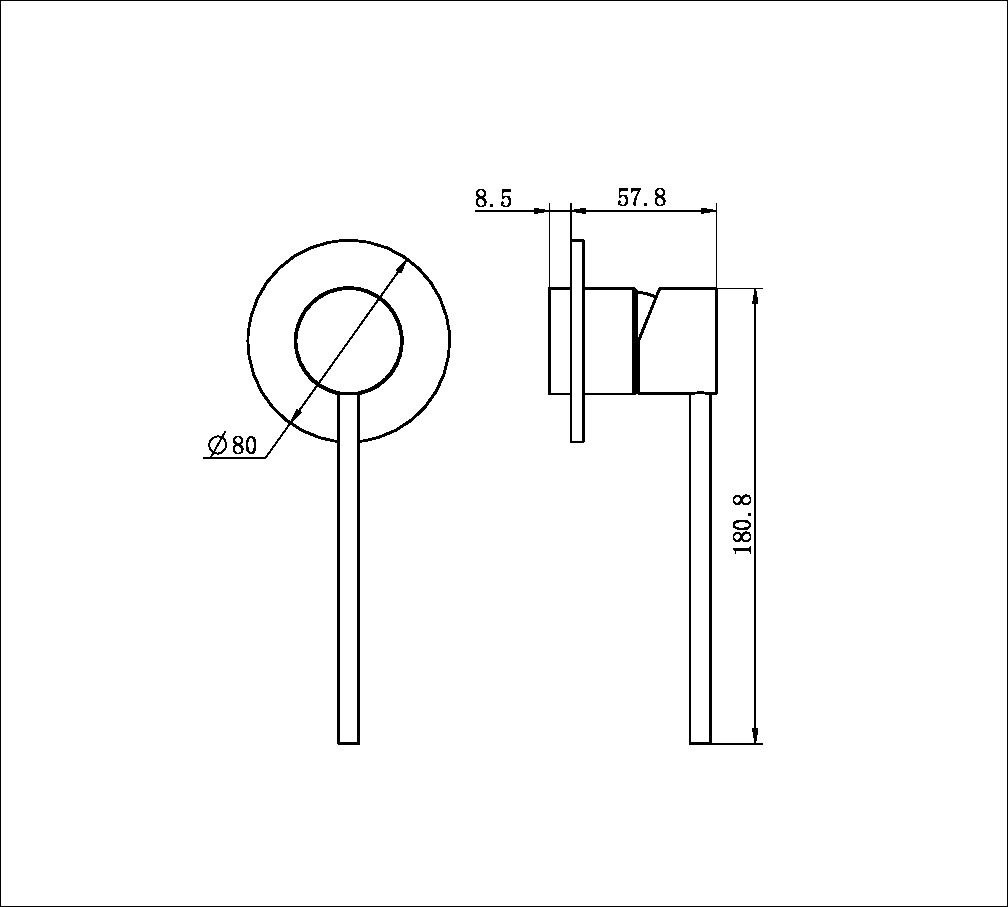 MECCA CARE SHOWER MIXER TRIM KITS ONLY BRUSHED GOLD (NR221911xtBG)