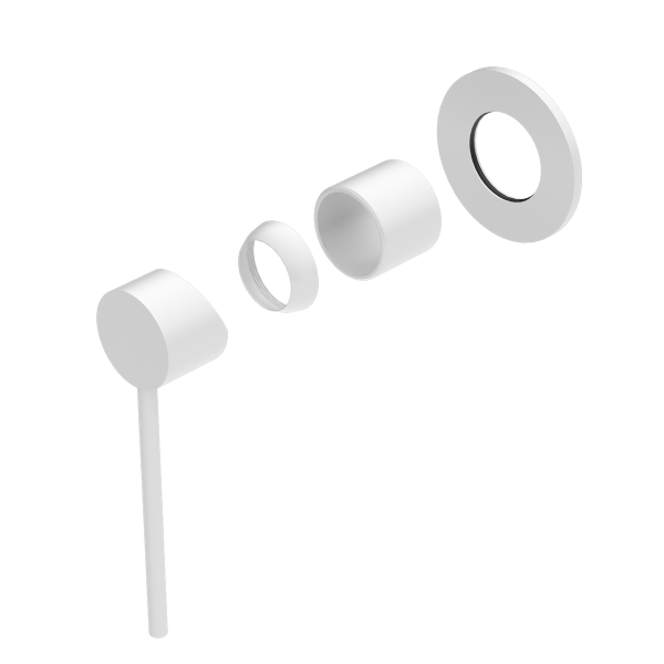 MECCA CARE SHOWER MIXER TRIM KITS ONLY MATTE WHITE (NR221911xtMW)