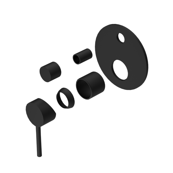 DOLCE SHOWER MIXER WITH DIVERTOR TRIM KITS ONLY MATTE BLACK (NR250811atMB)