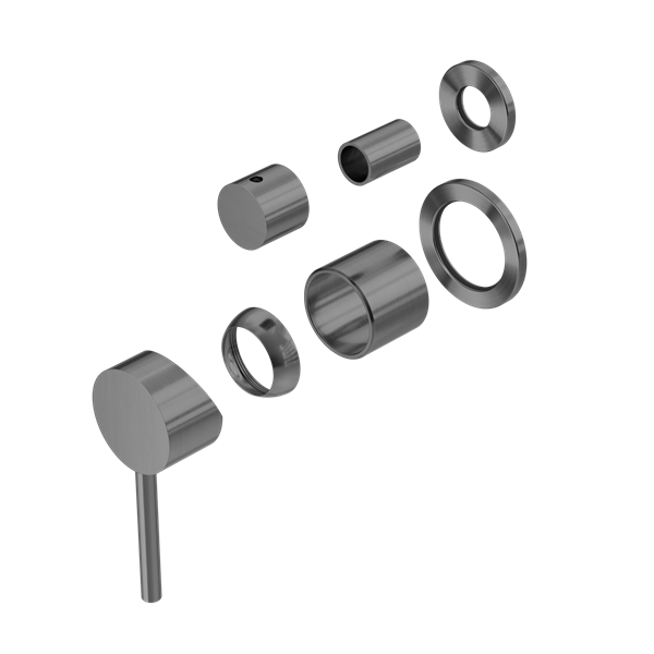 DOLCE SHOWER MIXER WITH DIVERTOR SEPARATE BACK PLATE TRIM KITS ONLY GUN METAL (NR250811etGM)