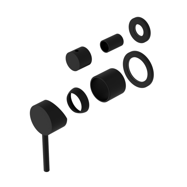 DOLCE SHOWER MIXER WITH DIVERTOR SEPARATE BACK PLATE TRIM KITS ONLY MATTE BLACK (NR250811etMB)