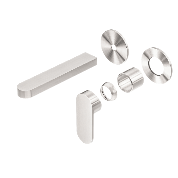 ECCO WALL BASIN/BATH MIXER SEPARATE BACK PLATE TRIM KITS ONLY BRUSHED NICKEL (NR301310btBN)