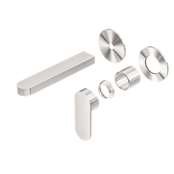 ECCO WALL BASIN/BATH MIXER SEPARATE BACK PLATE TRIM KITS ONLY BRUSHED NICKEL (NR301310btBN)