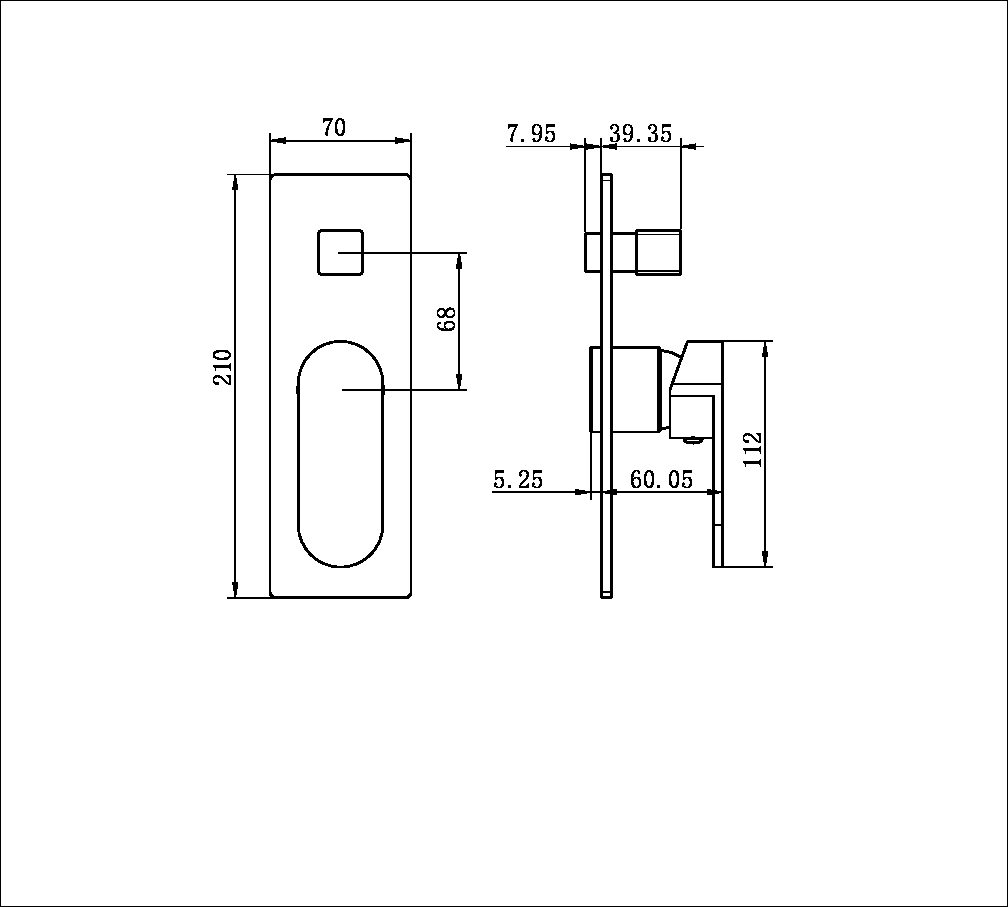ECCO SHOWER MIXER WITH DIVERTOR TRIM KITS ONLY CHROME (NR301311atCH)