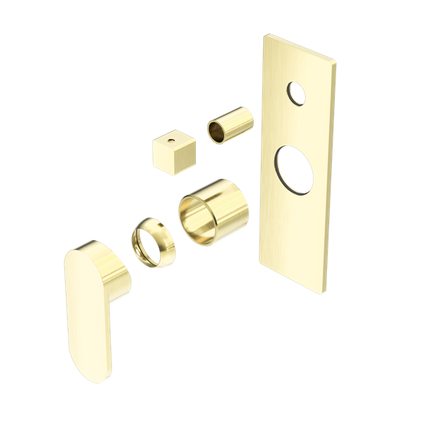 ECCO SHOWER MIXER WITH DIVERTOR TRIM KITS ONLY BRUSHED GOLD (NR301311atBG)