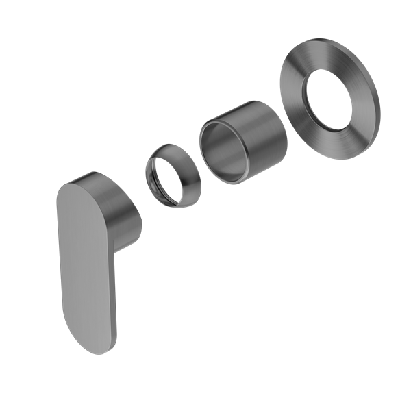 ECCO SHOWER MIXER ROUND BACK PLATE TRIM KITS ONLY GUN METAL (NR301311dtGM)