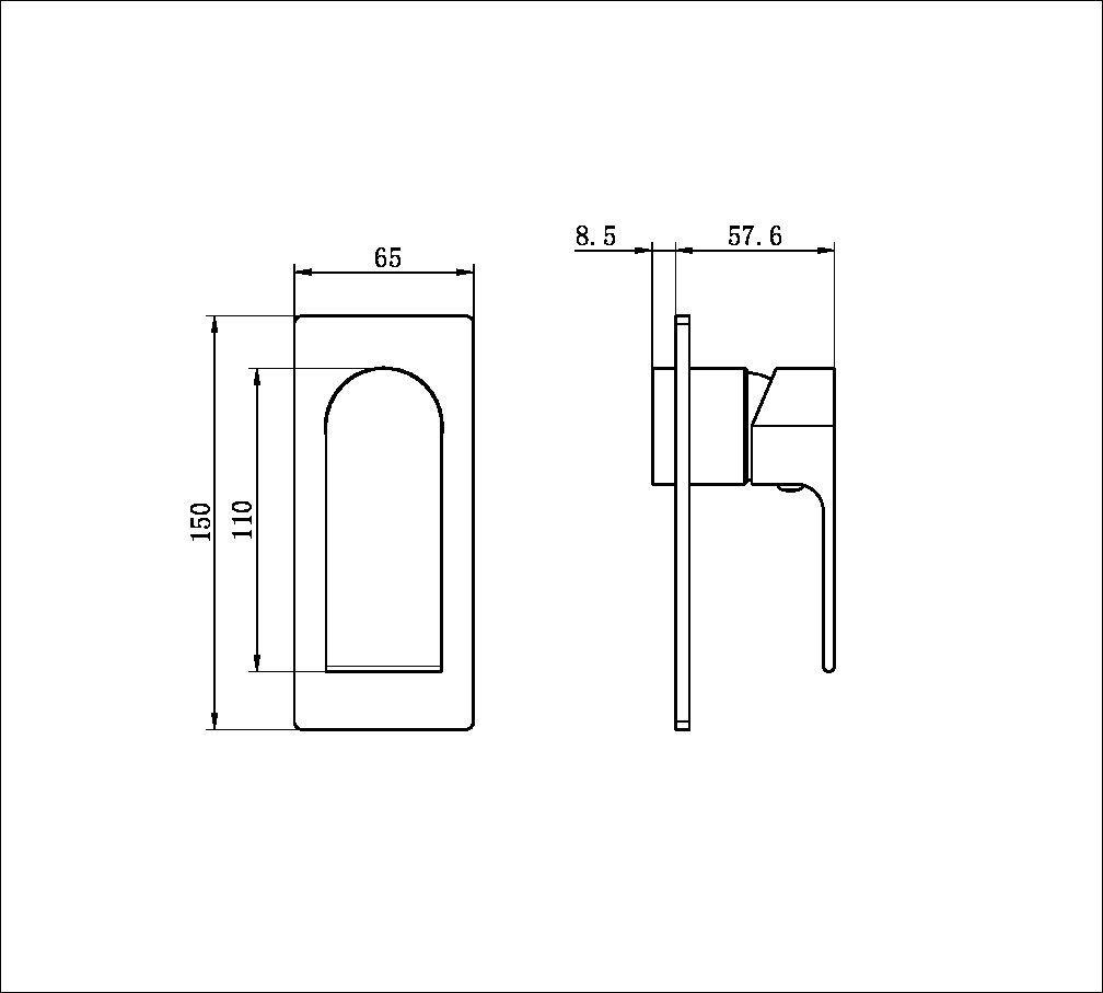 BIANCA SHOWER MIXER TRIM KITS ONLY GUN METAL (NR321511tGM)