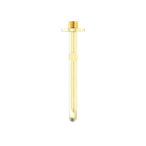 MECCA WALL MOUNTED SWIVEL BASIN/BATH SPOUT 225MM BRUSHED GOLD (NR221903gBG)