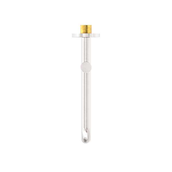 MECCA WALL MOUNTED SWIVEL BASIN/BATH SPOUT 225MM BRUSHED NICKEL (NR221903gBN)