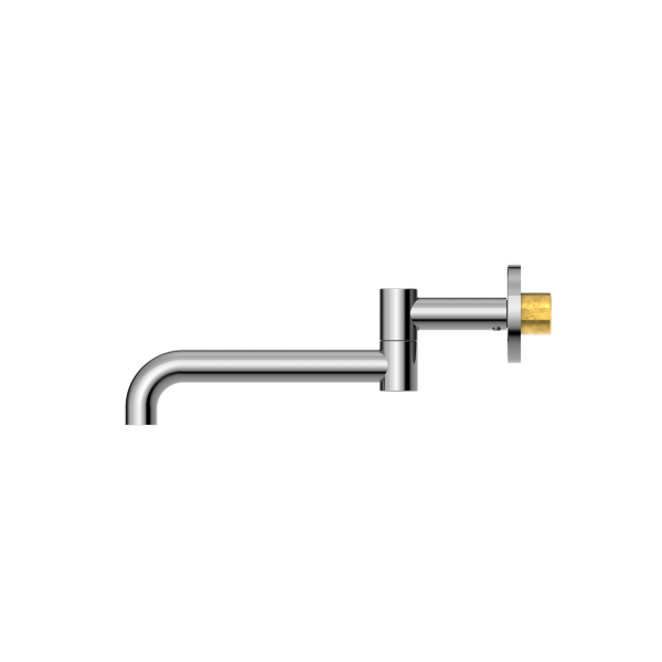 MECCA WALL MOUNTED SWIVEL BASIN/BATH SPOUT 225MM CHROME (NR221903gCH)