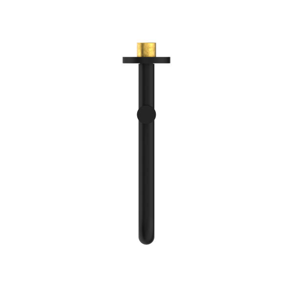 MECCA WALL MOUNTED SWIVEL BASIN/BATH SPOUT 225MM MATTE BLACK (NR221903gMB)
