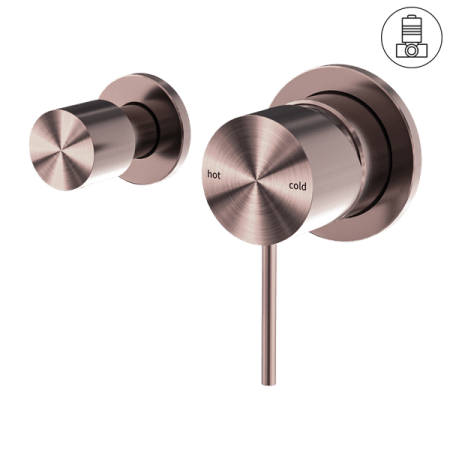 MECCA SHOWER MIXER WITH HORIZONTAL 2 WAY DIVERTOR SHOWER VALVE BRUSHED BRONZE (NR221911uBZ)