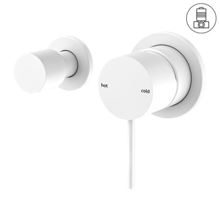 MECCA SHOWER MIXER WITH HORIZONTAL 2 WAY DIVERTOR SHOWER VALVE MATTE WHITE (NR221911uMW)
