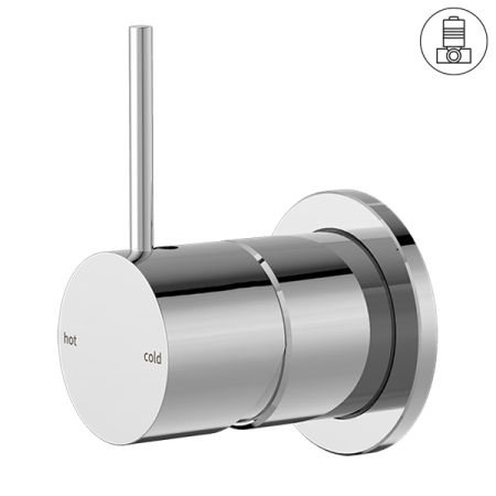 MECCA SHOWER MIXER VALVE KIT SINGLE HANDLE SHOWER VALVE BODY REPLACEMENT WITH 60MM PLATE HANDLE UP CHROME (NR221911jCH)