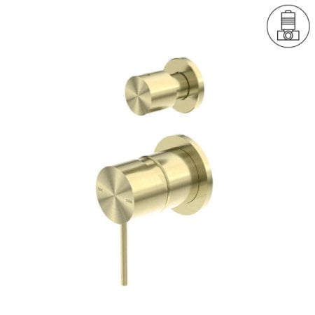 MECCA SHOWER MIXER WITH DIVERTOR SEPARATE BACK PLATE SHOWER VALVE BRUSHED GOLD (NR221911sBG)