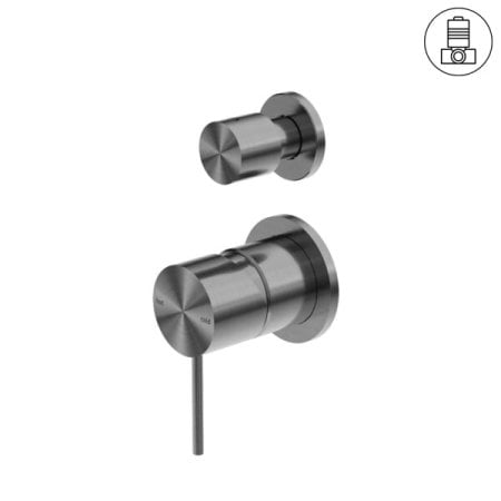 MECCA SHOWER MIXER WITH DIVERTOR SEPARATE BACK PLATE SHOWER VALVE GUN METAL (NR221911sGM)