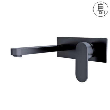 ECCO WALL BASIN/BATH MIXER WALL MOUNTED FAUCETS MATTE BLACK (NR301310aMB)