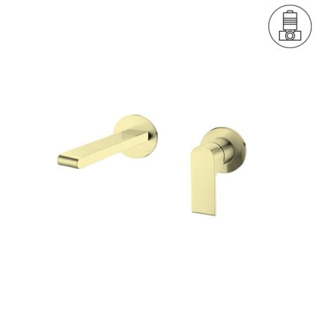 BIANCA WALL BASIN/BATH MIXER SEPARATE BACK PLATE 187/230MM BRUSHED GOLD (NR321510eBG / NR321510fBG)