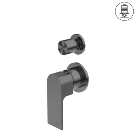 BIANCA SHOWER MIXER WITH DIVERTOR SEPARATE PLATE GUN METAL (NR321511gGM)