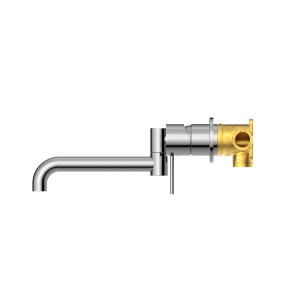 MECCA WALL BASIN/BATH MIXER SWIVEL SPOUT WALL MOUNTED FAUCETS 225MM CHROME (NR221910rCH)