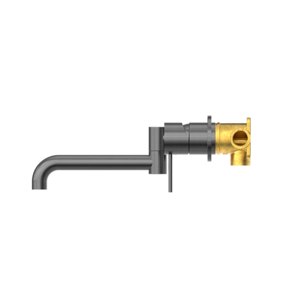 MECCA WALL BASIN/BATH MIXER SWIVEL SPOUT WALL MOUNTED FAUCETS 225MM GUN METAL (NR221910rGM)