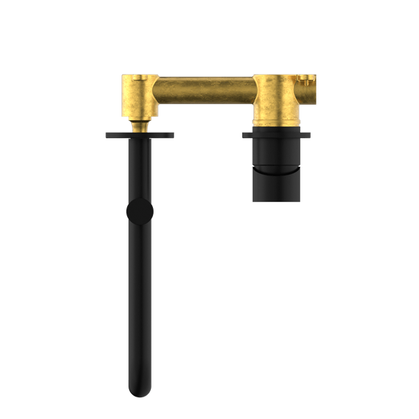 MECCA WALL BASIN/BATH MIXER SWIVEL SPOUT WALL MOUNTED FAUCETS 225MM MATTE BLACK (NR221910rMB)