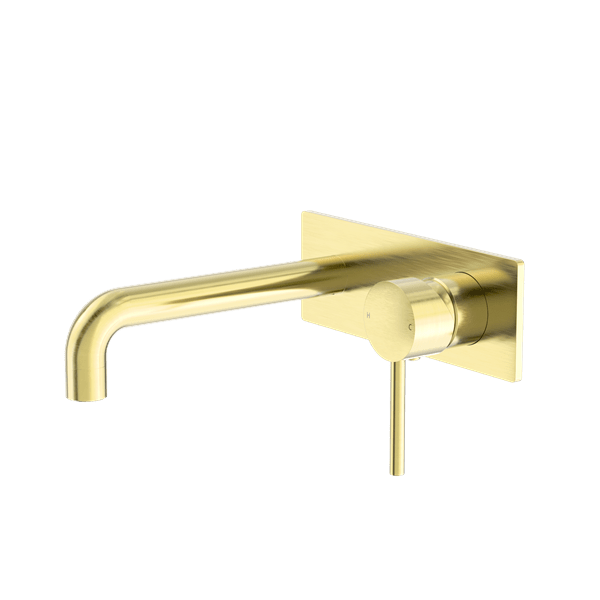 DOLCE WALL BASIN/BATH MIXER STYLISH SPOUT BRUSHED GOLD (NR250810bBG)