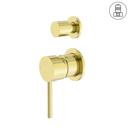 DOLCE SHOWER MIXER WITH DIVERTOR SEPARATE PLATE BRUSHED GOLD (NR250811eBG)
