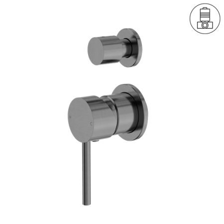 DOLCE SHOWER MIXER WITH DIVERTOR SEPARATE PLATE GUN METAL (NR250811eGM)