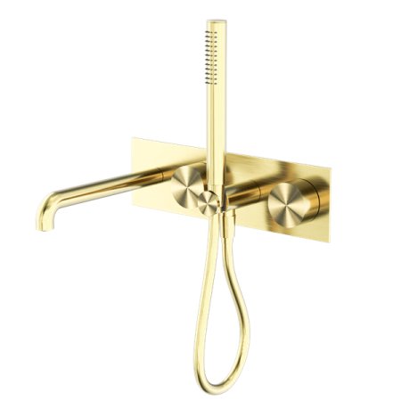 KARA PROGRESSIVE SHOWER SYSTEM SHOWER FAUCET SET WITH SPOUT 230MM/250MM BRUSHED GOLD (NR271903a230/250BG)