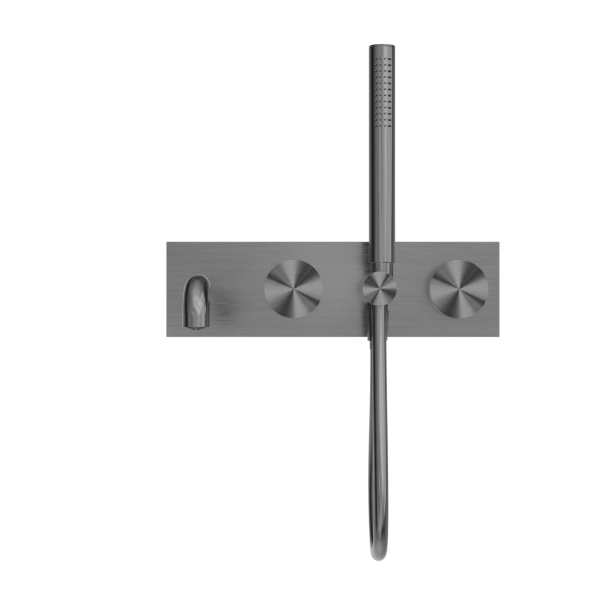KARA PROGRESSIVE SHOWER SYSTEM SHOWER FAUCET SET WITH SPOUT 230MM/250MM GUN METAL (NR271903a230/250GM)