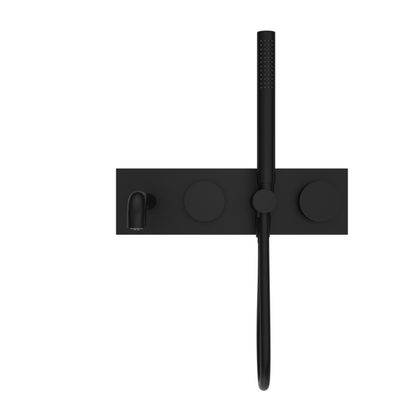 KARA PROGRESSIVE SHOWER SYSTEM SHOWER FAUCET SET WITH SPOUT 230MM/250MM MATTE BLACK (NR271903a230/250MB)