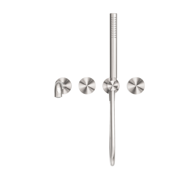 KARA PROGRESSIVE SHOWER SYSTEM SHOWER FAUCET SET SEPARATE PLATE WITH SPOUT 230/250MM BRUSHED NICKEL (NR271903b230/250BN)