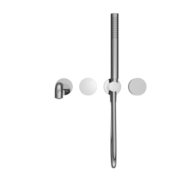 KARA PROGRESSIVE SHOWER SYSTEM SHOWER FAUCET SET SEPARATE PLATE WITH SPOUT 230/250MM CHROME (NR271903b230/250CH)
